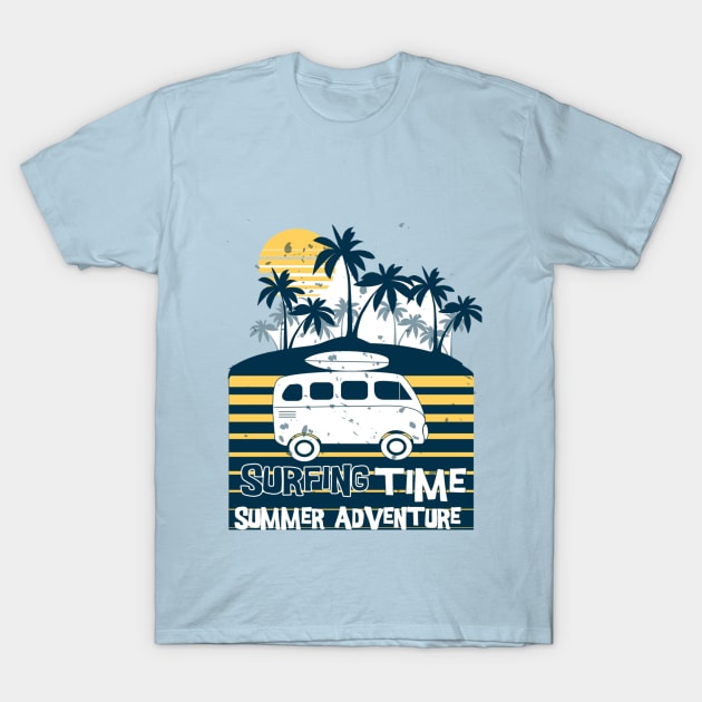 Surfing time T-Shirt by FunnyHedgehog